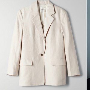 ARITZIA Wilfred Vito Single-Breasted Linen Blazer